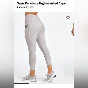 NWT Fabletics oasis Capri mineral grey size large
